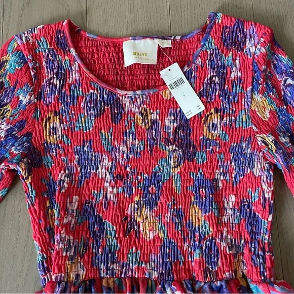 Maeve Ashton Smocked Peplum Top - Picture 3 of 10